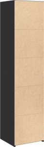 vidaXL Wysoka szafka, czarna, 45x41x185 cm, materiał drewnopochodny 6