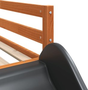 vidaXL Łóżko na antresoli, ze zjeżdżalnią i zasłonkami, 90x200 cm 12