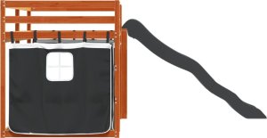 vidaXL Łóżko na antresoli, ze zjeżdżalnią i zasłonkami, 90x200 cm 9