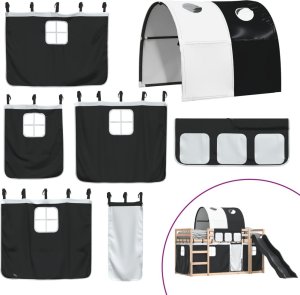 vidaXL Łóżko na antresoli, ze zjeżdżalnią i zasłonkami, 80x200 cm 5