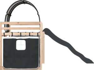 vidaXL Łóżko na antresoli, ze zjeżdżalnią i zasłonkami, 80x200 cm 9