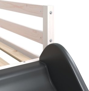 vidaXL Łóżko na antresoli, ze zjeżdżalnią i zasłonkami, 90x190 cm 12