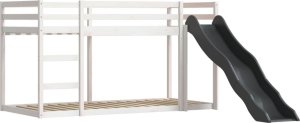 vidaXL Łóżko na antresoli, ze zjeżdżalnią i zasłonkami, 90x190 cm 8