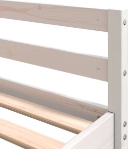 vidaXL Łóżko na antresoli, z biurkiem i drabinką, białe, 140x200 cm 8