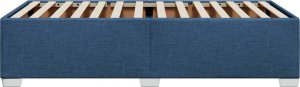 vidaXL Rama łóżka, niebieska, 80 x 200 cm, tapicerowana tkaniną 5