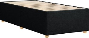 vidaXL Rama łóżka, czarna, 80 x 200 cm, tapicerowana tkaniną 2