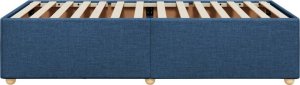 vidaXL Rama łóżka, niebieska, 80 x 200 cm, tapicerowana tkaniną 5