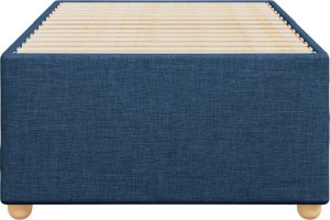 vidaXL Rama łóżka, niebieska, 90x190 cm, tapicerowana tkaniną 4