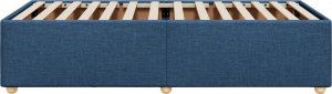 vidaXL Rama łóżka, niebieska, 90x190 cm, tapicerowana tkaniną 5