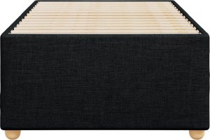vidaXL Rama łóżka, czarna, 90 x 200 cm, tapicerowana tkaniną 4