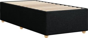 vidaXL Rama łóżka, czarna, 90 x 200 cm, tapicerowana tkaniną 6