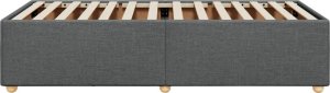 vidaXL Rama łóżka, ciemnoszara, 90 x 200 cm, tapicerowana tkaniną 5