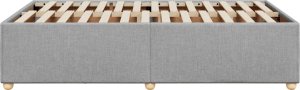 vidaXL Rama łóżka, jasnoszara, 120 x 200 cm, tapicerowana tkaniną 5