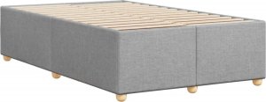vidaXL Rama łóżka, jasnoszara, 120 x 200 cm, tapicerowana tkaniną 6