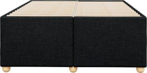 vidaXL Rama łóżka, czarna, 120x190 cm, obita tkaniną 4