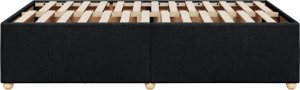 vidaXL Rama łóżka, czarna, 120x190 cm, obita tkaniną 5