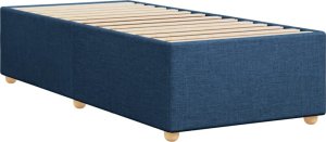 vidaXL Rama łóżka, niebieska, 90 x 200 cm, tapicerowana tkaniną 6