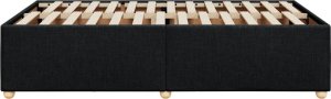 vidaXL Rama łóżka, czarna, 120x200 cm, obita tkaniną 5