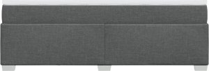 vidaXL Łóżko kontynentalne z materacem, ciemnoszara tkanina 100x200 cm 8