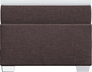 vidaXL Łóżko kontynentalne z materacem, brązowe, tkanina, 100x200 cm 4