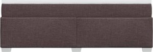 vidaXL Łóżko kontynentalne z materacem, brązowe, tkanina, 100x200 cm 8