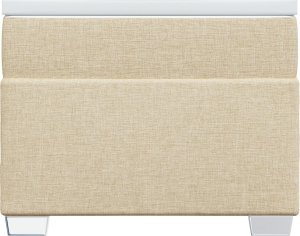 vidaXL Łóżko kontynentalne z materacem, kremowe, tkanina, 100x200 cm 4