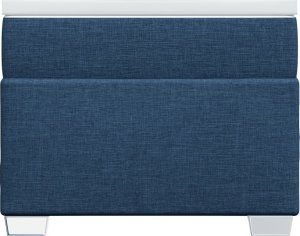 vidaXL Łóżko kontynentalne z materacem, niebieskie, tkanina 100x200 cm 4