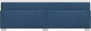 vidaXL Łóżko kontynentalne z materacem, niebieskie, tkanina 100x200 cm 8