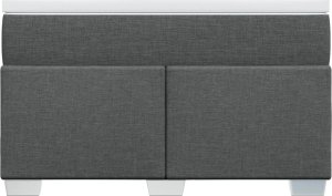 vidaXL Łóżko kontynentalne z materacem, ciemnoszara tkanina 120x200 cm 4