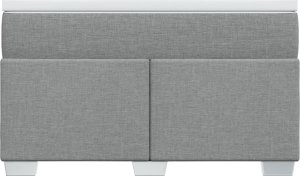 vidaXL Łóżko kontynentalne z materacem, jasnoszare, tkanina 120x200 cm 4