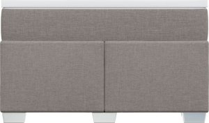 vidaXL Łóżko kontynentalne z materacem, taupe, tkanina, 120x200 cm 4