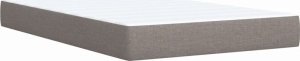 vidaXL Łóżko kontynentalne z materacem, taupe, tkanina, 120x200 cm 6