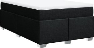 vidaXL Łóżko kontynentalne z materacem, czarne, tkanina, 120x200 cm 2