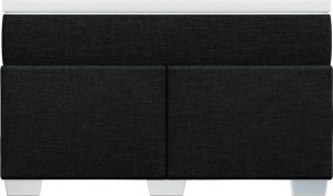 vidaXL Łóżko kontynentalne z materacem, czarne, tkanina, 120x200 cm 4