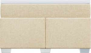 vidaXL Łóżko kontynentalne z materacem, kremowe, tkanina, 120x200 cm 4