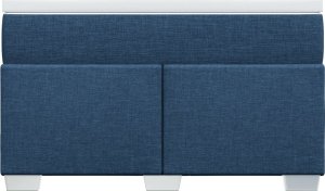 vidaXL Łóżko kontynentalne z materacem, niebieskie, tkanina 120x200 cm 4