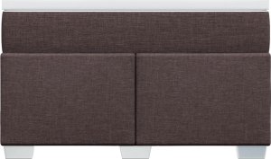 vidaXL Łóżko kontynentalne z materacem, brązowe, tkanina, 120x200 cm 4