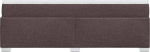 vidaXL Łóżko kontynentalne z materacem, brązowe, tkanina, 120x200 cm 8