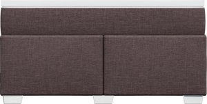 vidaXL Łóżko kontynentalne z materacem, brązowe, tkanina, 160x200 cm 4