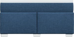 vidaXL Łóżko kontynentalne z materacem, niebieskie, tkanina 140x200 cm 4