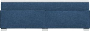 vidaXL Łóżko kontynentalne z materacem, niebieskie, tkanina 140x200 cm 8
