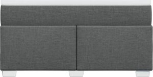 vidaXL Łóżko kontynentalne z materacem, ciemnoszara tkanina 160x200 cm 4