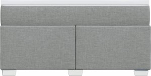 vidaXL Łóżko kontynentalne z materacem, jasnoszare, tkanina 160x200 cm 4