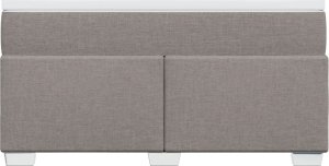 vidaXL Łóżko kontynentalne z materacem, taupe, tkanina, 160x200 cm 4