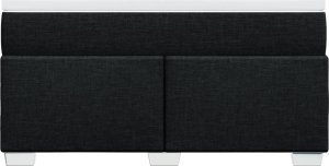 vidaXL Łóżko kontynentalne z materacem, czarne, tkanina 160x200 cm 4