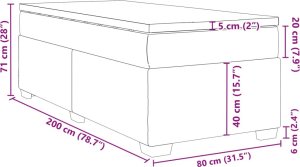 vidaXL Łóżko kontynentalne z materacem czarne 80x200 cm 12