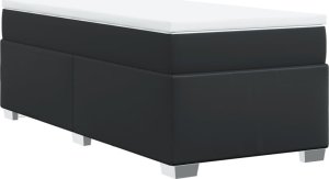 vidaXL Łóżko kontynentalne z materacem czarne 80x200 cm 9