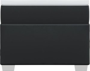 vidaXL Łóżko kontynentalne z materacem czarne 90x190 cm 4