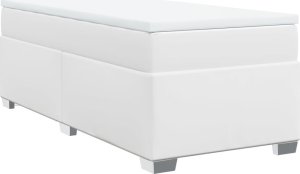 vidaXL Łóżko kontynentalne z materacem białe 90x200 cm 2