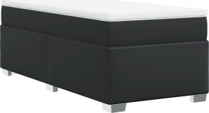 vidaXL Łóżko kontynentalne z materacem czarne 100x200 cm 9